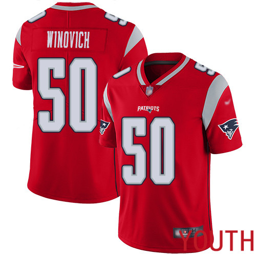 New England Patriots Football #50 Inverted Legend Limited Red Youth Chase Winovich NFL Jersey->women nfl jersey->Women Jersey